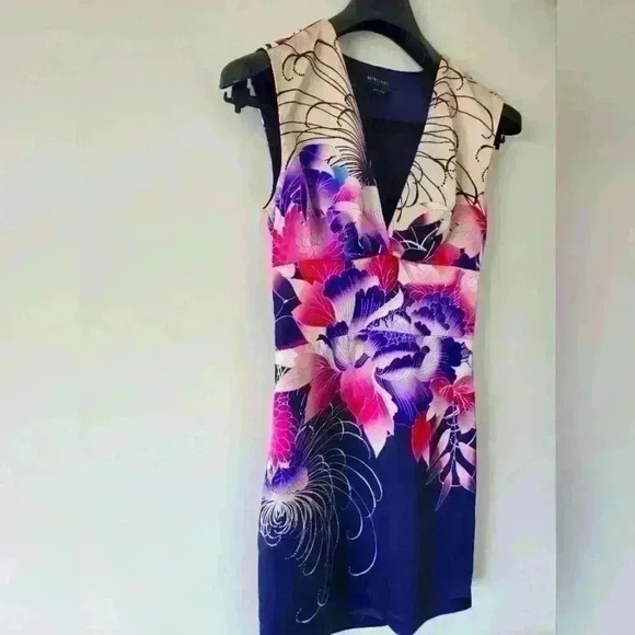 Marciano purple flowered  dress size 2 - Picture 4 of 13